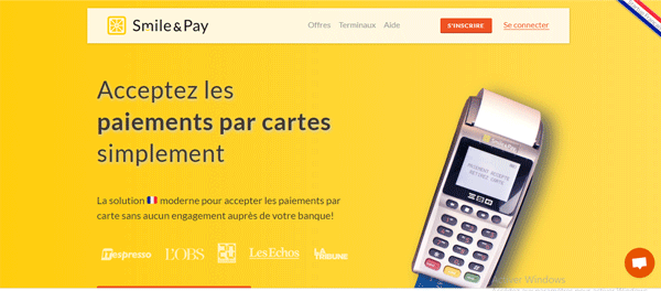 soiscrire à l'application Smile and Pay