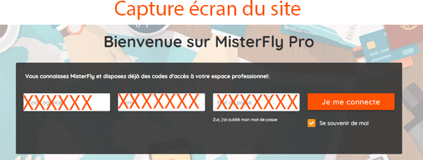 Misterfly pro connexion